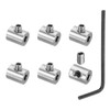 PATIKIL 6pcs 3mm Hole Wire Rope Clip Set 304 Stainless