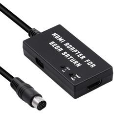 Mcbazel HDTV to HDMI Adapter for Sega Saturn Only, Built-in Aspect Ratio Switch, 4:3 to 16:9 Converter, HDMI Converter Connected to SEGA Saturn Compatible, Black