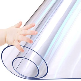 12x60 Inch Clear Plastic Table Protector Cover Office Desk Blotter Mat Pad PVC Transparent Topper Surface Proection Mat Anti Scratch Table Mat Glass Dinner End Table Protector Waterproof Easy Clean