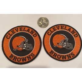 Cleveland Browns (2)-CLEVELAND BROWNS vintage Style CLASSIC embroidered iron on patches 3"x 3"