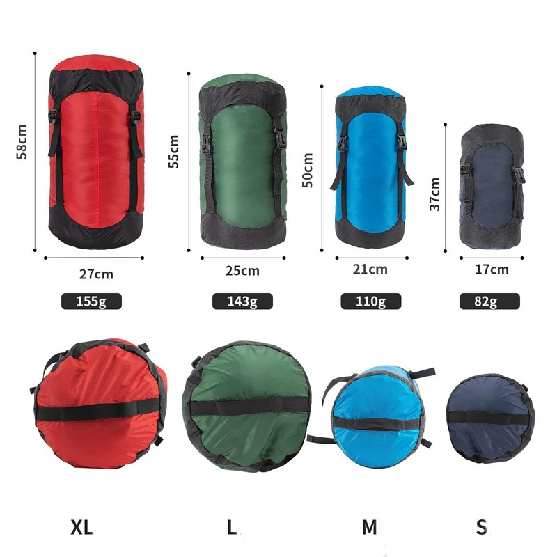 Yundxi Compression Stuff Sack, 8L/18L/25L/35L Lightweight Sleeping Bags Storage Compression