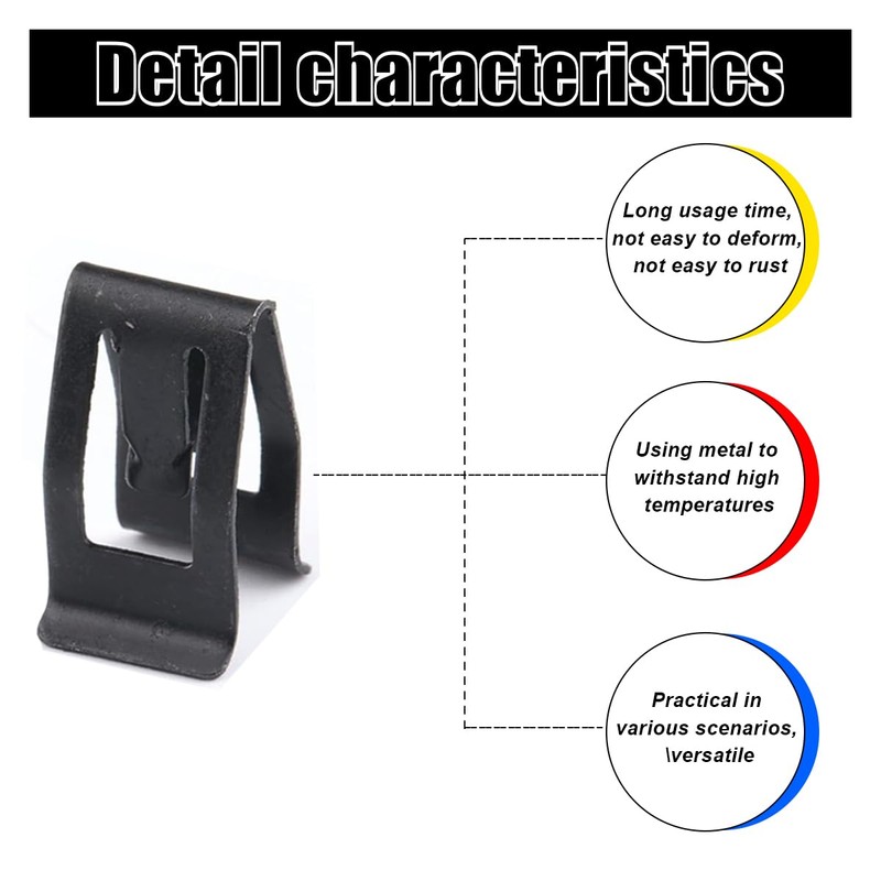 20PCS Car Metal Retainer Clips, Front Console Dashboard Metal Retainer,