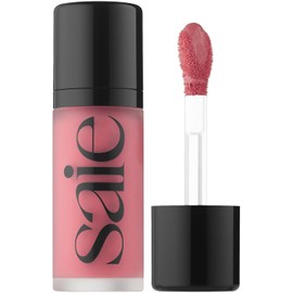 Saie Rubor Rocío - Rubor Líquido Ligero Con Un Acabado Crema Mezclable + Construible - Tinte de Mejilla Rocío Con Aplicador de Maquillaje de Varita de Pie Doe - Rubor Malva - Frío (.40 Oz)