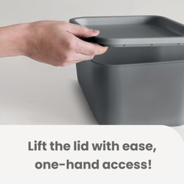 Iris Ohyama, Set of 3 Plastic Storage Boxes with Lids Stackable for Kitchen, Bathroom, Bedroom, Dressing Room, Office, Solid and Durable Organisation, SNL-S