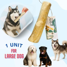 Plumbus McGee Set of 1 Coffee Wood Dog Chew Stick Toy for Dog, Natural and Real Wooden Bone Sticks for Pets, Safe Dental Cleaning Chews, Pets Health, Teeth Cleaning and Relieve Stress (Large)