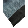 JWSilk Mens Charmeuse Long Silk Scarf, Black and Blue Plaid