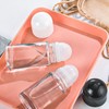 Mozff White 50ML Glass Empty Roller Bottles with Plastic Roller