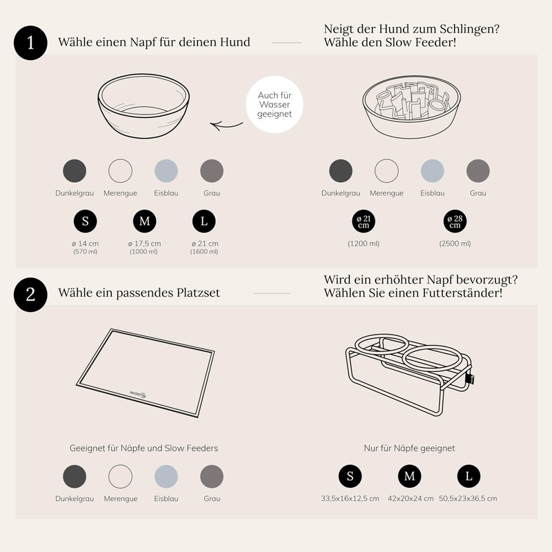 District 70 - BAMBOO Dog Bowl - Grey - Large