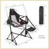 Arrowhead Outdoor Folding Hammock Camp Chair with Detachable Footrest, Stabilized