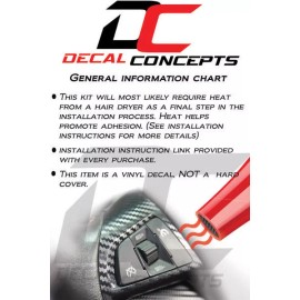 Decal Concepts (07-13) Silverado Tahoe FULL Silver Carbon Fiber Steering Wheel Spoke Decal Kit