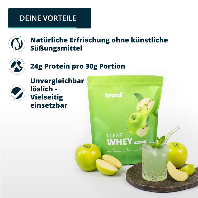 brandl Clear Whey Isolate without Artificial Sweeteners, 80% Protein Clear