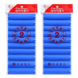 Orive Jinseong Self Perm Ceramic Hair Rod No. 2, 2, Blue / 오라이브 진성 셀프파마 세라믹 헤어 롯드 2호, 2개, 파랑