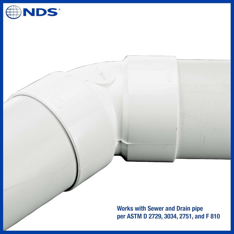 NDS 3P03 PVC 45-Degree Elbow, 3-Inch, for Hub X Hub