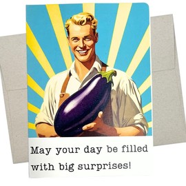 Whitman and Daughter Funny Gay Birthday Card, Gay Wedding Card for Men (1 Premium Card, 5X7 Inch) blank for all happy occasions like bridal shower card too - 1029