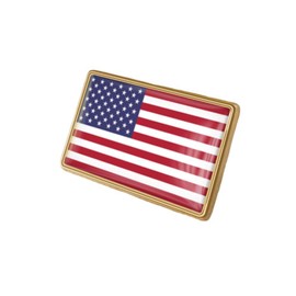 vmcoatdu America USA US Flag Rectangle Pin Badge International Travel Brooch Metal Alloy Souvenir Pin for Hat Clothes Backpack (America USA US)