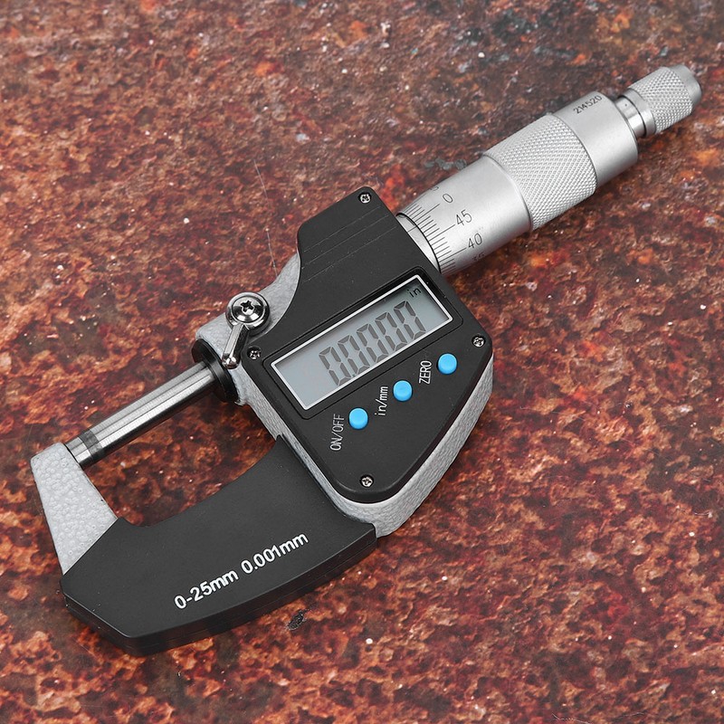 Micrometer Large Screen Digital Metric Imperial 0.001mm Accuracy 0‑25mm Outer