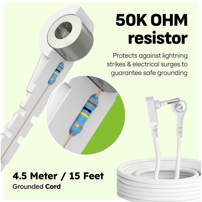 GroundingWell - Grounding Mat for Feet with 15ft Cord, 50K