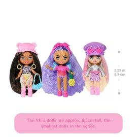 Miniature Fashion Doll Collection - 3-Pack Travel & Adventure Theme | Small Movable Dolls with Accessories & Display Stands | Ideal Gift for Kids 3+ Years