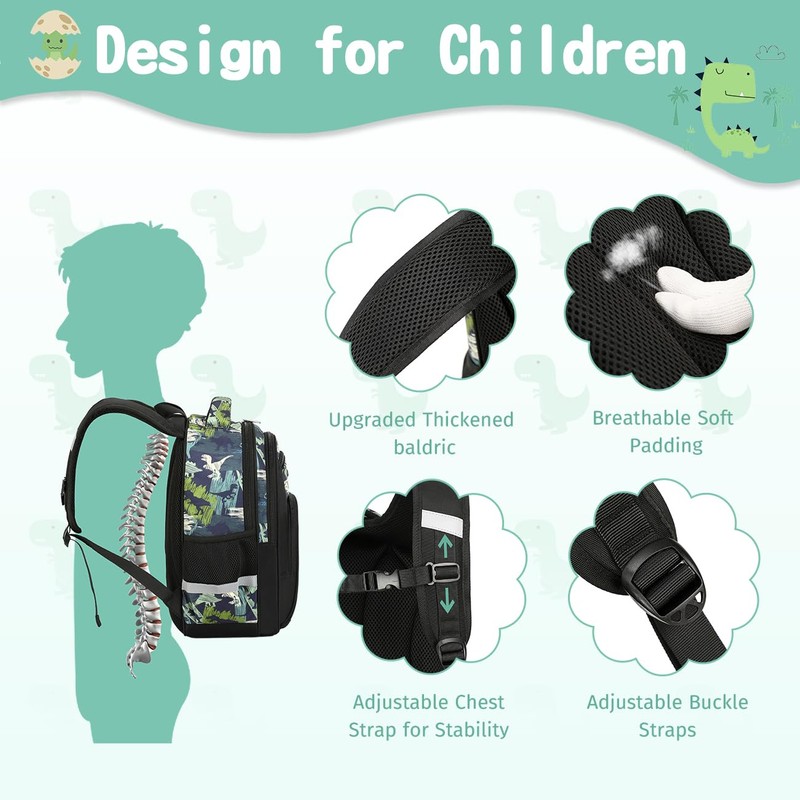 Cusangel Backpack for Boys, Kid Bookbag Boy Elementary School Multi