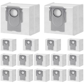 16 Packs Q10 Q7 Q5 Bag Replacement for Roborock Q10 S5+, Q7 M5+, Q5 Max+, 3.6L Vaccum Bag for Q10 X5+, Q5+, Q5 Pro+, Q8 Max+, Q7+, Q7 Max+, S8+, S8 Pro Ultra, S7 Pro Ultra, S7 MaxV Ultra