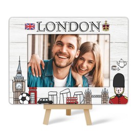 London Picture Frame - Travel Souvenirs for Newlyweds, Couples, Wife, Girlfriends - Birthday, Wedding, Honeymoon Gifts - Tabletop Decor