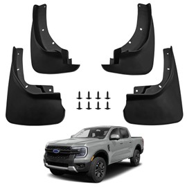 Norand Mud Flaps for Ford Ranger 2024 2025 Mud Guards Splash Guards Tire Protector Mudguard Accessories Front & Rear 4pcs Set