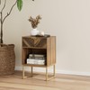 Masupu Nightstand,Modern Night Stand Boho Farmhouse Wood Bedside Table with