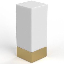 Enlighten Shabbos Lamp, Kosher lamp for Shabbat & Yom Tov, for Bedroom Living Room, LED Dimmable Square Table lamp, Gold Base Color, (10W Eqv 75W, 1100LM, 5000K,)