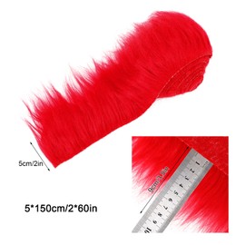 QKURT 2 Pieces Fluffy Fuzzy Faux Fur, Furry Fur Fabric Cutting Rolls Colorful Shaggy Plush Faux Fur Fabric Fluffy Fuzzy Craft Fur for DIY Craft Cosplay Costume Clothing Decoration