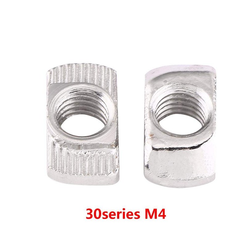 50-Piece T-Nuts Sliding Nuts T-Nut Hammer Head Nut for Aluminium