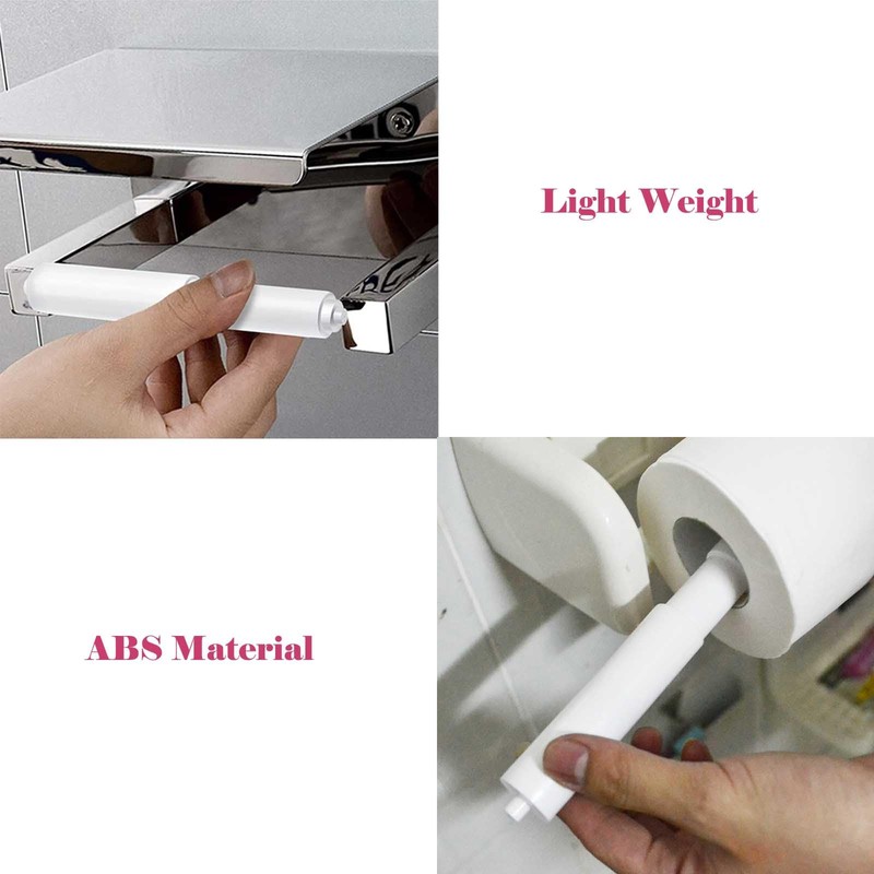 2 Pack White Toilet Paper Holder,Plastic Toilet Tissue Roll Holder