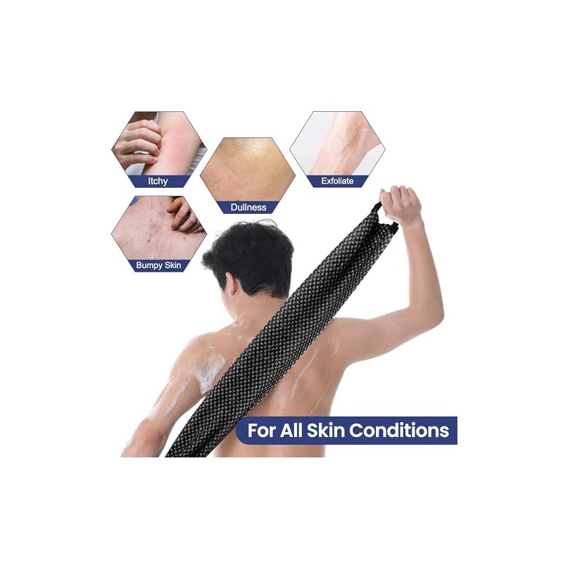 Paquete Toallas Exfoliantes Cuerpo Espalda Extra Ásperas Uso Baño Ducha