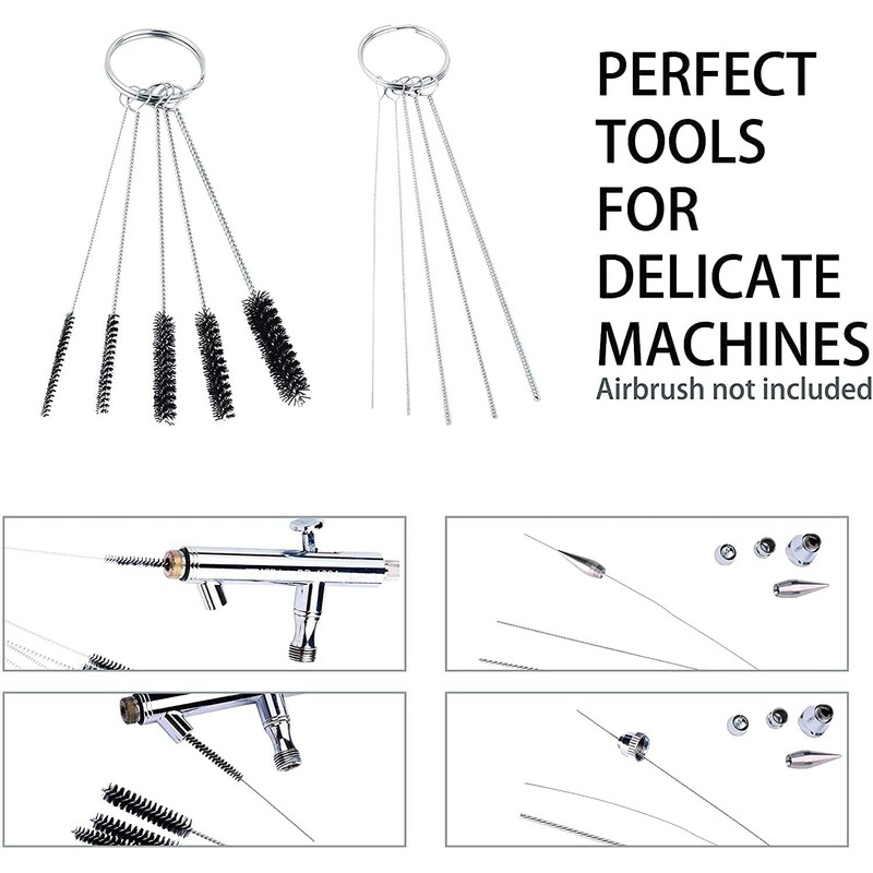 Magicrose 24pcs Airbrush Replacement Parts Kit with Airbrush Nozzle,Needle,Nozzle Cap,Mini