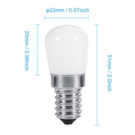Refrigerator Light Bulb LED E14 Screw Warm White(2700-3000K)/White(6000-6500K), 25W-30W Halogen Bulb Equivalent Mini Refrigerator Freezer LED Light Lamp Bulb(2700-3000K（Warm white2）)