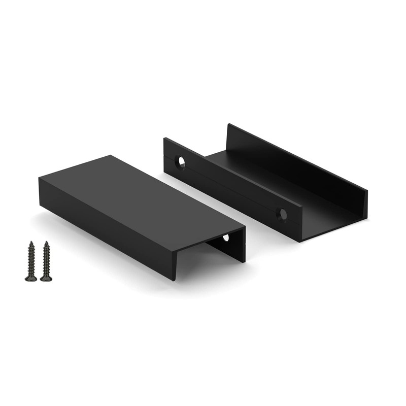 Peaha 10Pack Finger Edge Pulls 3inch Hole Centers Matte Black