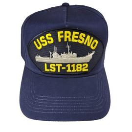 USS Fresno LST-1182 Ship HAT - Navy Blue - Veteran Owned Business