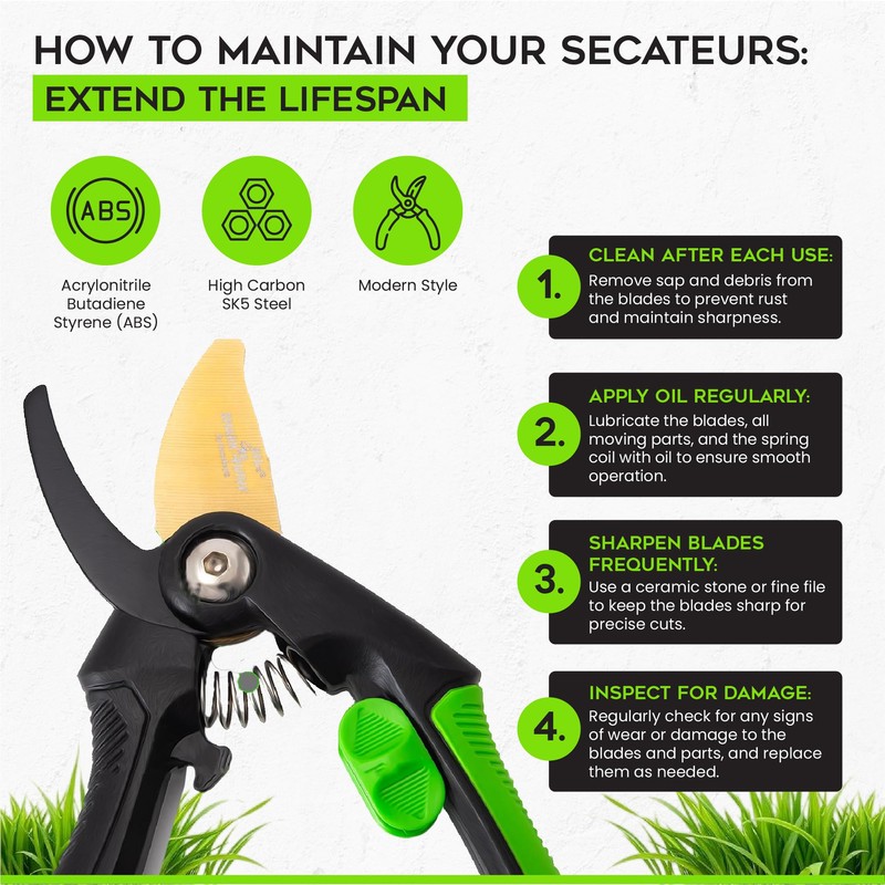 Shark-Tuff® Heavy Duty Garden Secateurs Garden Scissors Pruning Shears |