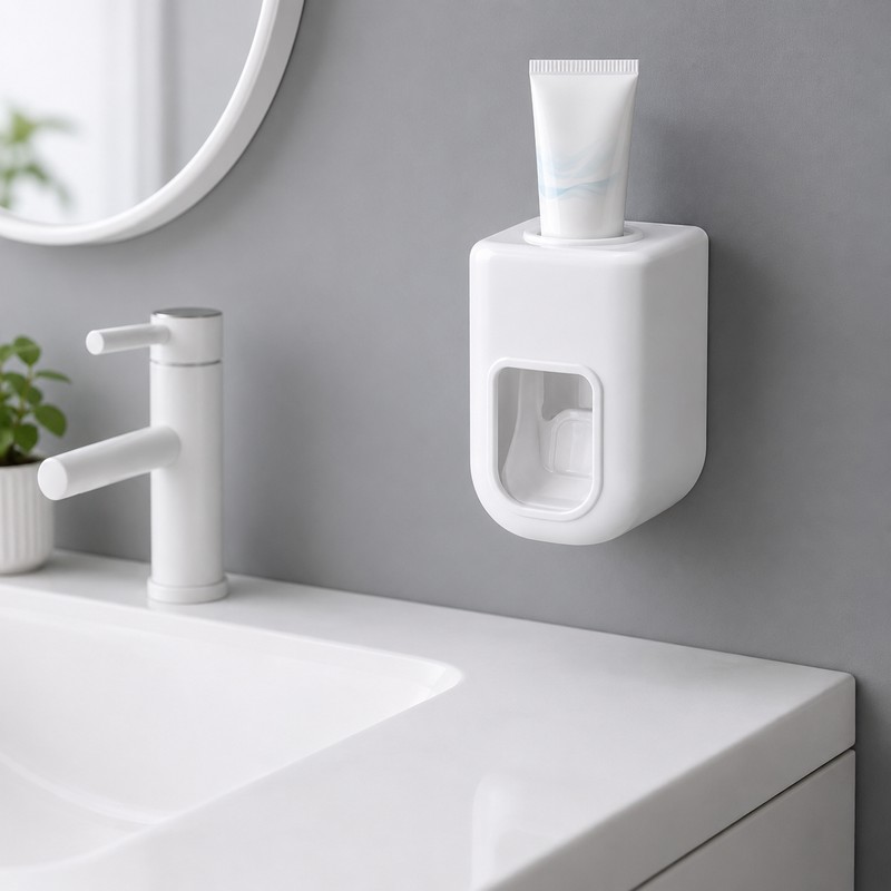 Wall Mounted Toothpaste Dispenser for Bathroom Use – Waterproof Plastic