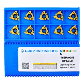CDBP 16ER AG55/16IR AG55 CNC Lathe Indexable Threading Carbide Insert Blade, 10 PCS