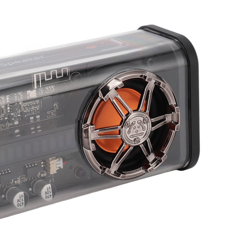 Transparent Bluetooth Speaker 2x5W Subwoofer Portable Wireless Bluetooth 5.3 Speakers
