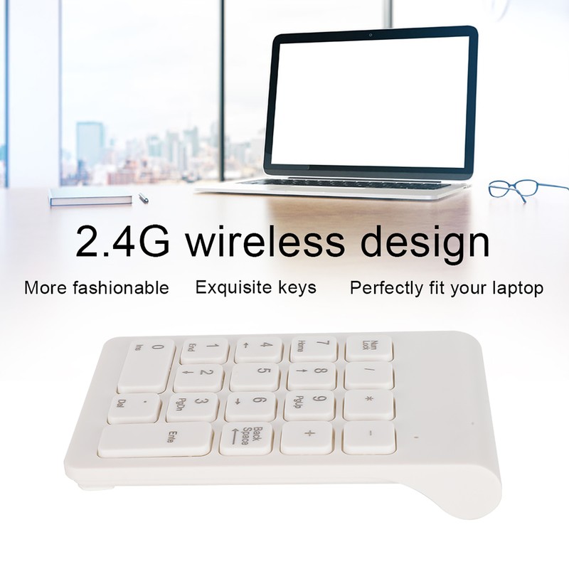 Mini Keyboard Wireless Numeric Keypad 2.4G USB Ergonomic Lightweight PC