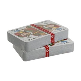 NORDIC SCHILLER NS Playing Cards Card Game Rummy Professional Quality for Rummy, Bridge, Canasta Poker or Skat 55 Sheets Blue and Red (2 Deck (1 x Red - 1 x Blue)