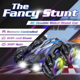 Remote Control Cars - RC Stunt Car with Hand Gesture Control - RC Car Toys for 6 Year Old Boy - RC Gesture and Remote Control Car Dual Mode for Boys Toys Age 6 Plus - RC Cars for Kids Toys for Boys