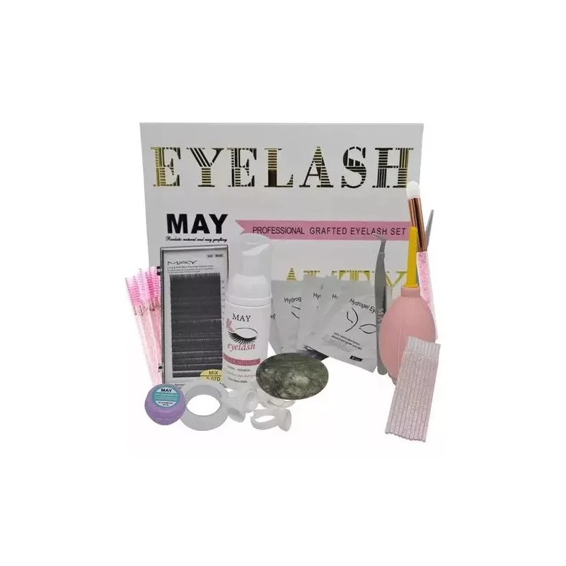May Kit Para Aplicación De Exteniones De Pestañas May