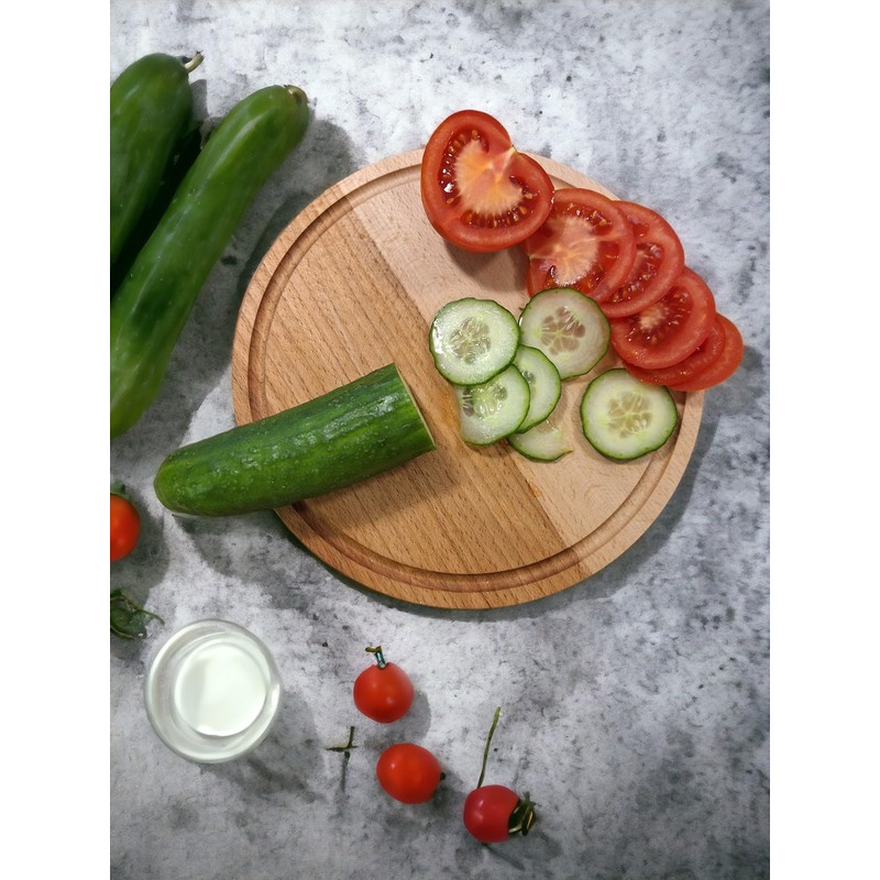 EFO Round chopping board, wooden board, wooden base, chopping board,