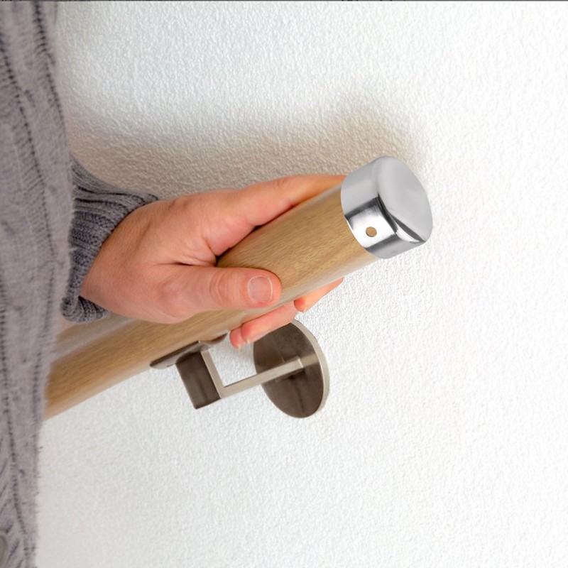 UFURMATE Handrail End Cap, 8PCS Stainless Steel Round Handrail End