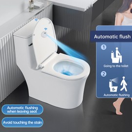 Touchless Toilet Flusher Kit – Motion Sensor Flush Valve with Wireless Button, Battery Powered, Compatible with Chain Pull Lever Toilets, Remote Flush for Home & Commercial Bathrooms