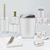 IMAVO White Bathroom Accessories Set with Shower Curtain,23 Piece Bathroom