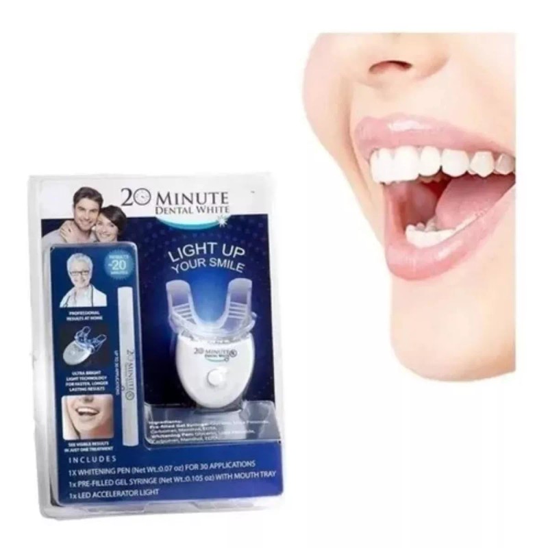 20 MINUTOS Blanqueador Dental 20 Minutos Con Lampara Ultra Violeta
