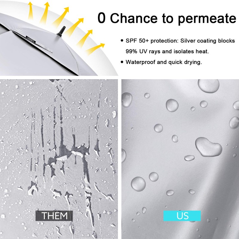 G4Free 72 Inch Huge Golf Umbrella UV Protection Auto Open